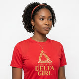 DST Certified Large Delta Girl Red Athletic Tee