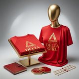 DST Certified Medium Delta Girl Red Athletic Tee