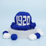 ZPB Sorority Blue Crochet Ruffle 1920 Bucket Hat