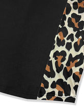 Cargar imagen en el visor de la galería, Plus Size Leopard Round Neck Long Sleeve Dress
