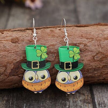 Load image into Gallery viewer, Owl Acrylic Dangle Earrings
