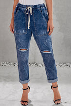 Load image into Gallery viewer, Drawstring Denim Joggers
