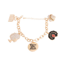Load image into Gallery viewer, Gold Black Girl Magic Bracelet
