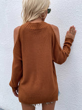 Load image into Gallery viewer, Cable-Knit Cold Shoulder Sweater
