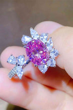 Cargar imagen en el visor de la galería, 3 Carat Moissanite 925 Sterling Silver Open Ring
