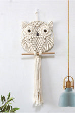 Cargar imagen en el visor de la galería, Hand-Woven Owl Macrame Wall Hanging
