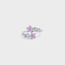 Cargar imagen en el visor de la galería, Flower Shape Inlaid Zircon 925 Sterling Silver Ring
