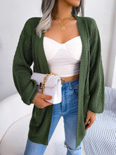 Load image into Gallery viewer, Cable-Knit Open Front Pocketed Cardigan
