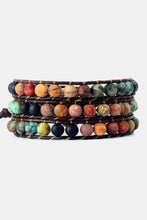 Cargar imagen en el visor de la galería, Handmade Triple Layer Beaded Agate Bracelet
