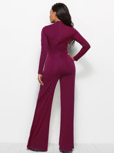 Load image into Gallery viewer, Long Sleeve Mock Neck Wide Leg Jumpsuit
