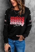 Load image into Gallery viewer, Letter Graphic Leopard Patch Sweatshirt
