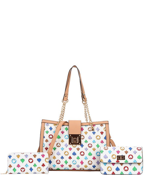 2In1 Designer Monogram Shoulder Bag Wallet