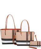 Plaid Check 3-in-1 Shopper Set