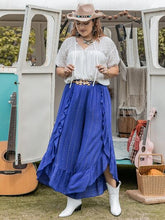 Load image into Gallery viewer, Plus Size Swiss Dot Ruffled Wide Leg Pants
