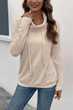 Cargar imagen en el visor de la galería, Tied Mock Neck Long Sleeve Knit Top
