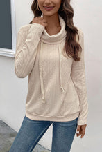 Load image into Gallery viewer, Tied Mock Neck Long Sleeve Knit Top
