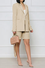 Load image into Gallery viewer, Long Sleeve Blazer and Shorts Set
