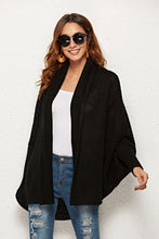 Load image into Gallery viewer, Open Front Dolman Sleeve Longline Cardigan
