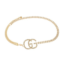 Load image into Gallery viewer, Gold Embellished Side Double G Belt
