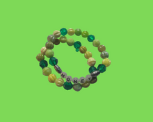 Load image into Gallery viewer, Green Multi Color Bracelets LOVE, AMBITION &amp; MONEY
