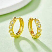 Load image into Gallery viewer, Moissanite 925 Sterling Silver Huggie Earrings
