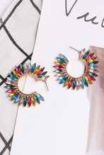 Cargar imagen en el visor de la galería, Zinc Alloy Acrylic C-Hoop Earrings
