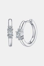 Load image into Gallery viewer, Moissanite 925 Sterling Silver Huggie Earrings
