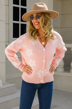 Load image into Gallery viewer, Floral Dropped Shoulder Button-Up Cardigan
