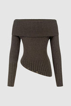 Cargar imagen en el visor de la galería, GOOD LUCK Distressed Off-Shoulder Sweater
