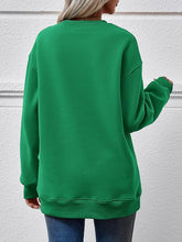 Cargar imagen en el visor de la galería, Graphic Round Neck Dropped Shoulder Sweatshirt
