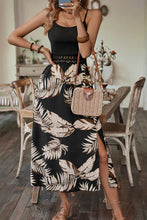 Cargar imagen en el visor de la galería, Printed Sleeveless Scoop Neck Slit Dress
