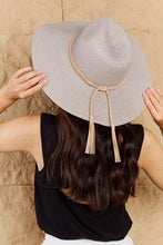 Load image into Gallery viewer, Fame Keep Me Close Straw Braided Rope Strap Fedora Hat
