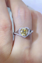 Cargar imagen en el visor de la galería, Adored 1 Carat Moissanite 925 Sterling Silver Heart Ring
