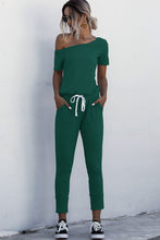 Cargar imagen en el visor de la galería, Asymmetrical Neck Tied Jumpsuit with Pockets
