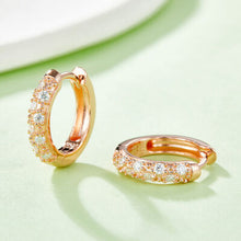 Load image into Gallery viewer, Moissanite 925 Sterling Silver Huggie Earrings
