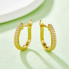 Load image into Gallery viewer, Moissanite 925 Sterling Silver Huggie Earrings
