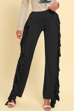 Cargar imagen en el visor de la galería, Fringe Trim Wide Leg Pants
