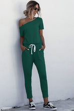 Cargar imagen en el visor de la galería, Asymmetrical Neck Tied Jumpsuit with Pockets

