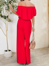 Load image into Gallery viewer, Ruffled Off-Shoulder Jumpsuit
