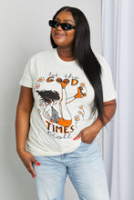 Load image into Gallery viewer, mineB Full Size LET THE GOOD TIMES ROLL Graphic Tee
