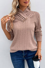 Load image into Gallery viewer, Ribbed Turtleneck Long Sleeve Sweater
