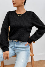 Load image into Gallery viewer, Texture Round Neck Long Sleeve Sweatshirt
