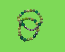 Load image into Gallery viewer, Green Multi Color Bracelets LOVE, AMBITION &amp; MONEY
