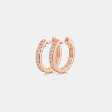 Load image into Gallery viewer, Moissanite 925 Sterling Silver Huggie Earrings
