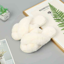 Load image into Gallery viewer, Faux Fur Crisscross Strap Slippers
