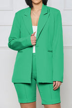 Load image into Gallery viewer, Long Sleeve Blazer and Shorts Set
