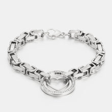 Load image into Gallery viewer, Stainless Steel Inlaid Zircon Cutout Heart Bracelet
