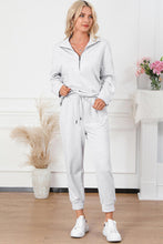 Load image into Gallery viewer, Half Zip Sweatshirt and Drawstring Sweatpants Set
