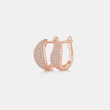 Load image into Gallery viewer, Moissanite 925 Sterling Silver Leaf Huggie Earrings
