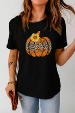 Load image into Gallery viewer, Floral Pumpkin Graphic Tee
